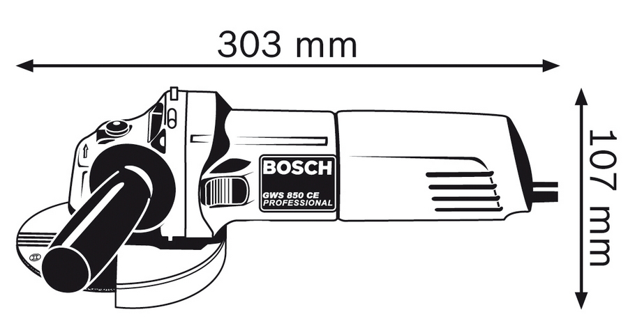 Угловая шлифмашина Bosch GWS 850CE (0601378793) photo 2