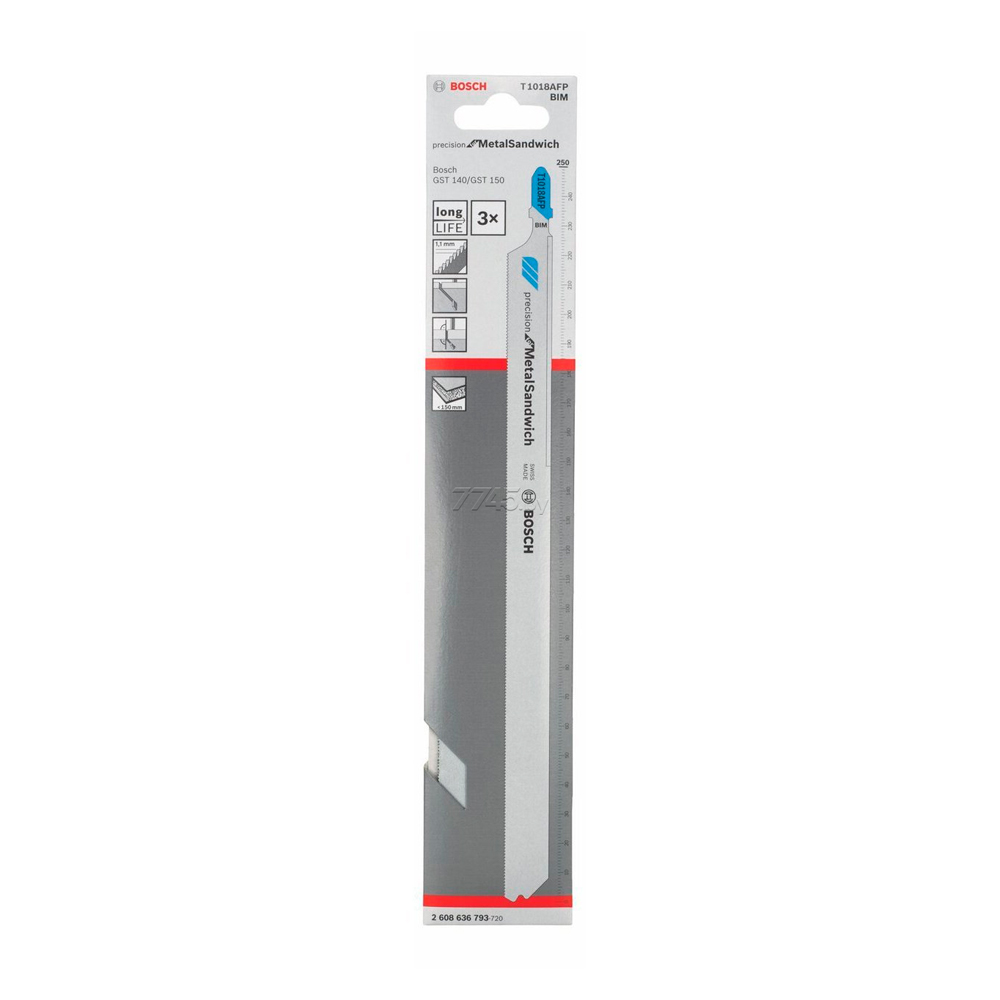Набор пилок для лобзика Bosch T 1018A FP, 2608636793 photo 2
