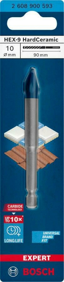 Сверло Bosch HEX-9 HardCeramic 10x90 mm, 2608900593 photo 2