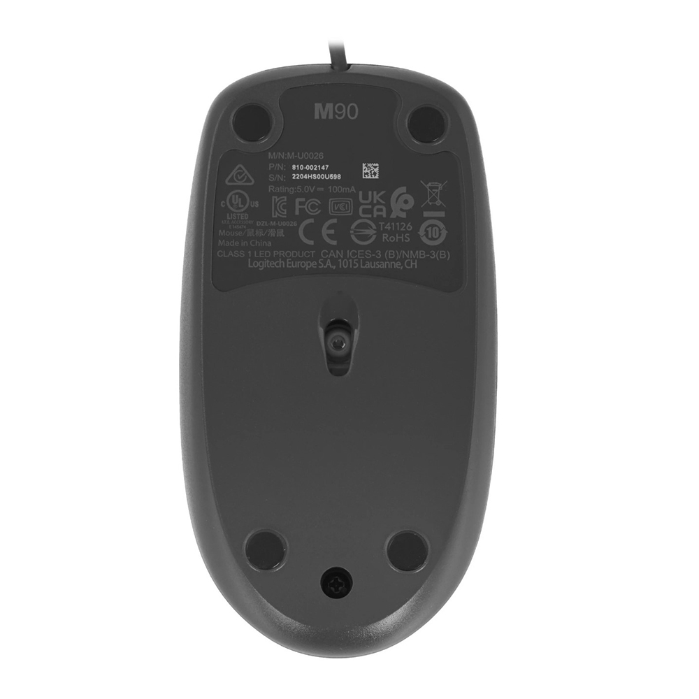 Mouse Logitech M90 (910-001793) Graphite / Optic / Graphite photo 2