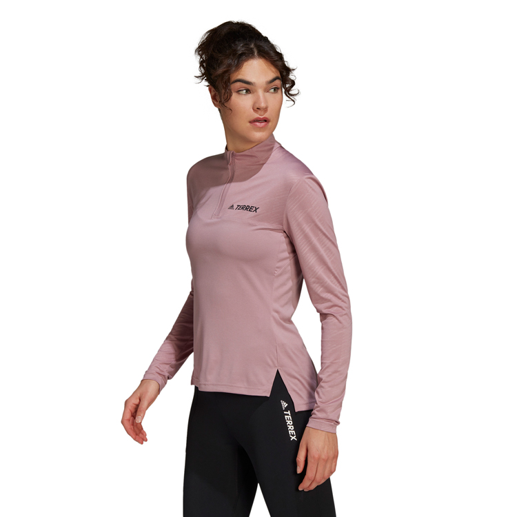 Футболка Adidas W MT Half Zi LS XS Розовый Женский photo 7