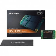 M.2 SATA SSD 1.0TB Samsung SSD 860 EVO, SATA 6Gb/s, M.2 Type 2280 form factor, Sequential Reads: 550 MB/s, Sequential Writes: 520 MB/s, Max Random 4k: Read: 97,000 IOPS / Write: 88,000 IOPS, Samsung MJX Controller, Cache 1GB LPDDR4, V-NAND 3bit MLC