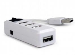 Gembird USB2.0 Hub UHB-U2P4-21, 4 ports, USB 2.0, White thumbnav 1