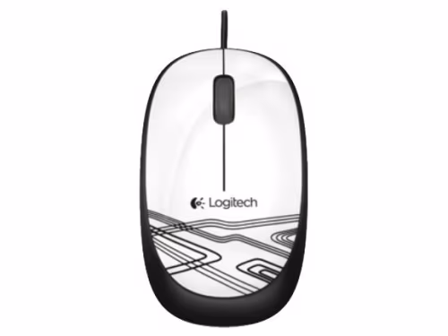 Logitech M105 Optical Mouse, Corded, ambidextrous comfort, White, USB 