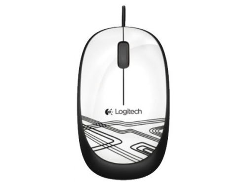 Logitech M105 Optical Mouse, Corded, ambidextrous comfort, White, USB photo 1
