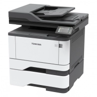 MFP A4 Toshiba e-STUDIO409S (Inc.Starter KIT!), Copier/Printer/Scanner/Duplex/RADF/Fax 50-sheet, A4 40/44 ppm , 600x600 dpi, 250 sheets, bypass: 100 sheets, 7.2 cm (2.8”)touch,  512 MB, A6-A4/custom, 60-217 g/m2, 100Base-TX (incl. IPv6), USB 2.0, WLAN* op