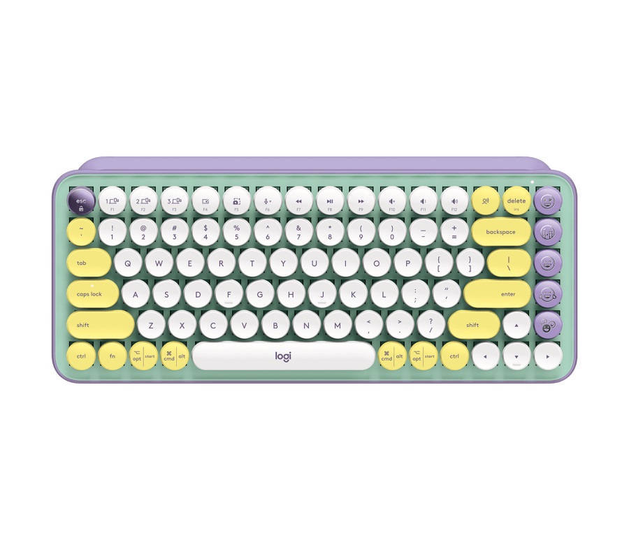 Logitech POP Keys Wireless Mechanical Keyboard With Emoji Keys, Multi-device, Layout Size Minimalist, Daydream/Mint - RUS photo 1