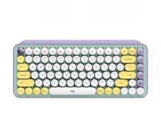 Logitech POP Keys Wireless Mechanical Keyboard With Emoji Keys, Multi-device, Layout Size Minimalist, Daydream/Mint - RUS