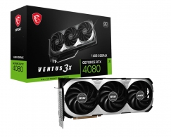MSI GeForce RTX 4080 16GB VENTUS 3X OC / 16GB GDDR6X 256Bit 2535/22400Mhz, Ada Lovelace/ DLSS3, PCIeX16 4.0, 1xHDMI, 3xDP, TRIPLE Fan Thermal Design: TORX Fan4.0/Zero Frozr/Core Pipe/Cooper Baseplate/Fin+AirflowControl, Metal Backplate, Support bracket, 1 thumbnav 1