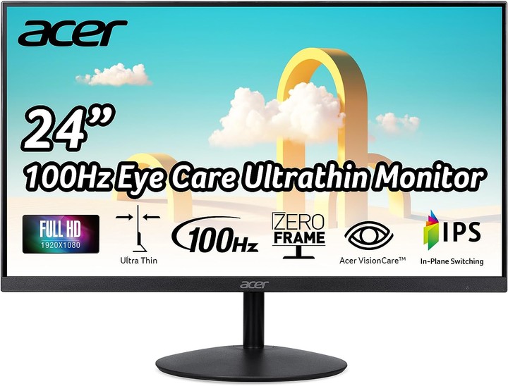 23.8” Monitor ACER SB242Y [UM.QS2EE.E05]/ 1ms/ 100Hz/ Black photo 1