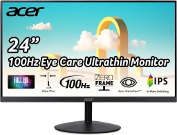23.8” Monitor ACER SB242Y [UM.QS2EE.E05]/ 1ms/ 100Hz/ Black thumbnav 1