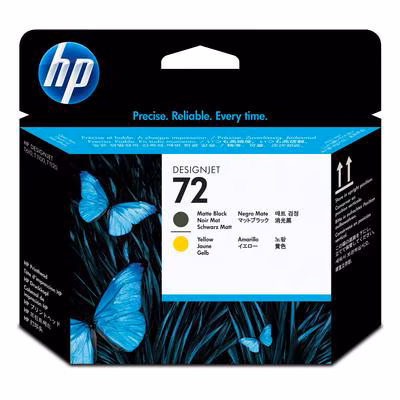 HP 72 (C9384A) matte black and yellow printhead  for HP DesignJet T1100, HP DesignJet T1120, HP DesignJeT610