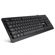 SVEN KB-E5700H, Keyboard, Waterproof construction, 104 keys, 12 Fn-keys, slim compact design, low-profile, USB 2.0 Hub 2 -ports, 1.5m, Black, Rus/Ukr/Eng thumbnav 2