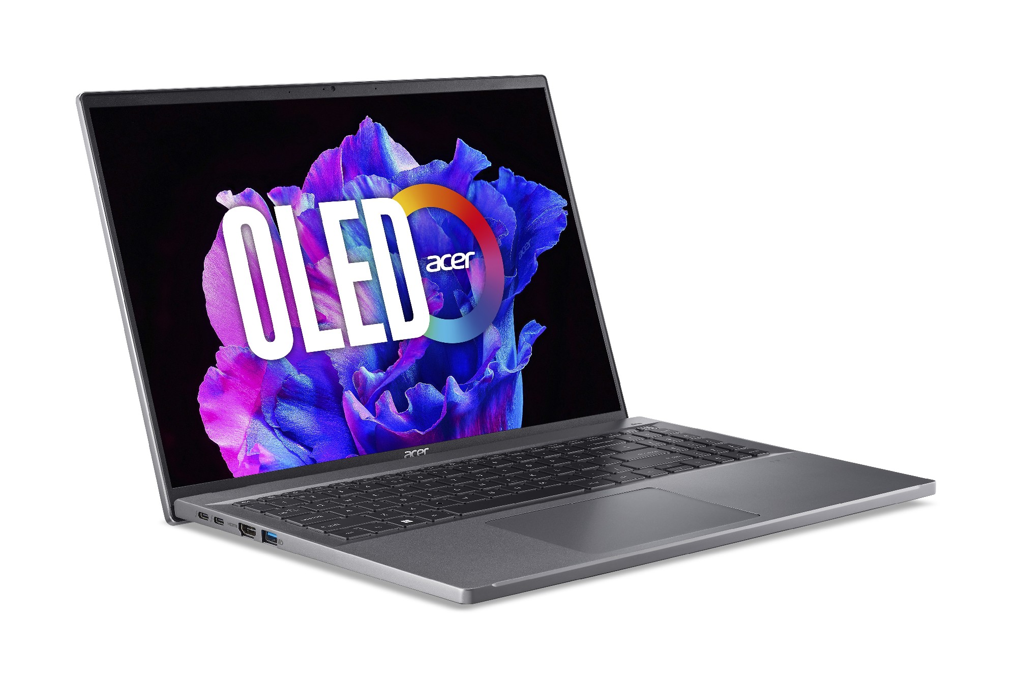 Ноутбук 16.0” ACER Swift Go Swift Go 16 (NX.KFSEU.001) / 3.2K / OLED / 16:10 / Intel Core i5-1335U / 16GB / 512GB SSD / Steel Gray photo 2