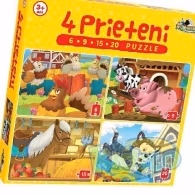 Noriel NOR2464 Puzzle - 4 Prieteni Mici (6.9.15.20 Piese)