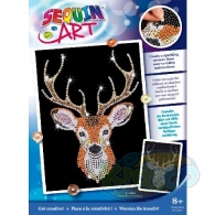 SEQUIN ART BLUE - STAG HEAD thumbnav 1