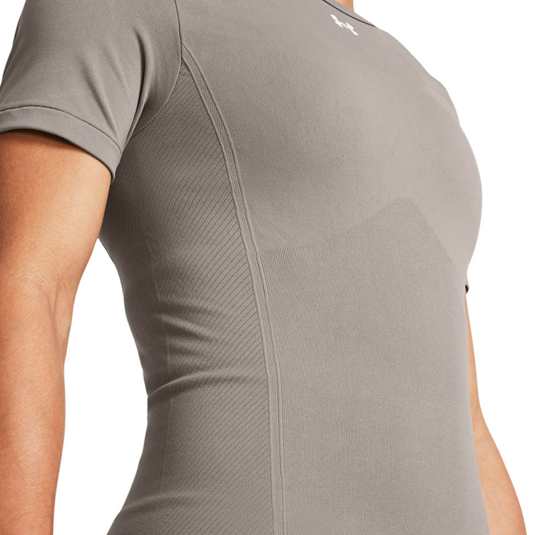 Tricou Under Armour UA Vanish Seamless SS / Femei / L / Gri photo 3
