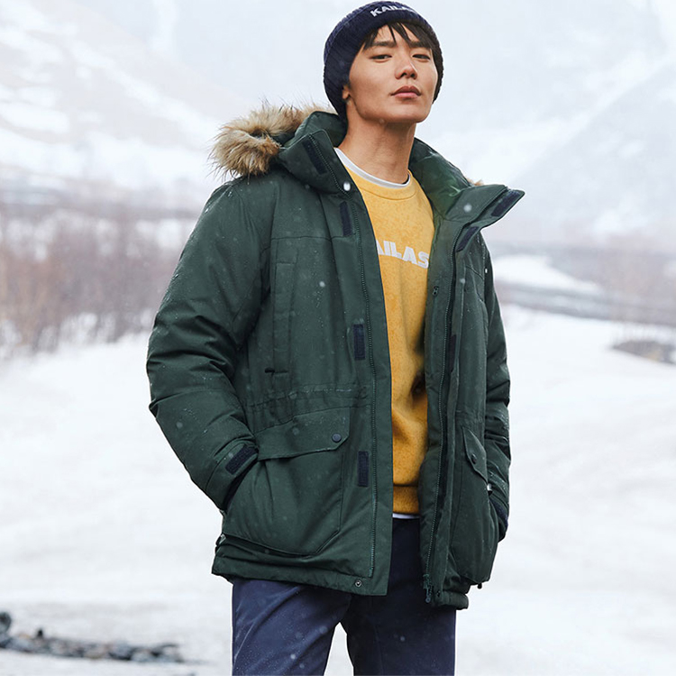 Куртка мужская Kailas Long Thick Fur Down Jacket XXXL Хаки photo 4