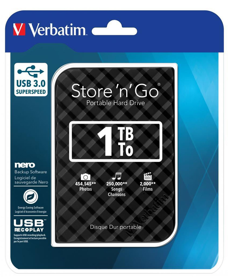 HDD extern Verbatim 3.0 1TB Store n Go G2 Black VER53194 photo 4