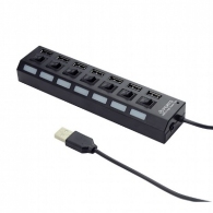 Gembird USB Hub UHB-U2P7-03, 7-port hub with External Power Adapter, USB 2.0 thumbnav 1