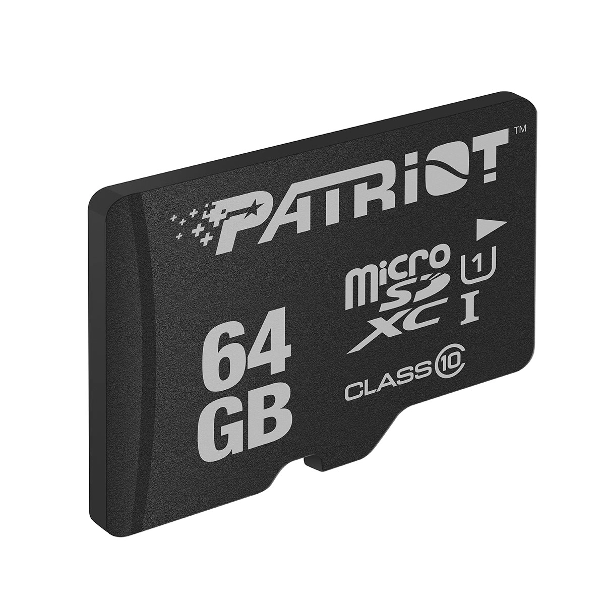 64GB microSD Class10 U1 UHS-I  Patriot LX Series microSD, Up to 80MB/s