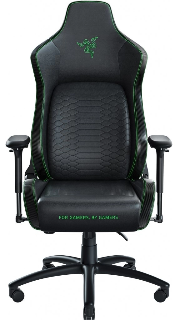 Razer Gaming Chair Iskur Black/Green XL, Class 4 gas lift,  Armrest 4D, 5-star metal powder coated, Tilting seat with locking possibility, Recommended Size: (180 – 208cm), < 180kg, Black /Green