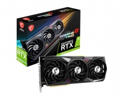 MSI GeForce RTX 3070 Ti GAMING X TRIO 8G / 8GB GDDR6X 256Bit 1830/19000Mhz, Ampere, PCI-E Gen4, 1xHDMI, 3xDP, Triple Fan Thermal Design, TRI FROZR2: TORX Fan4.0: Zero Frozr/Core Pipe/Fin+AirFlow Control, Custom Tailored PCB, Graphene Backplate, RGB Myst thumbnav 1