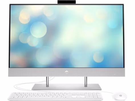 All-in-One PC - 27" HP AiO 27-dp1049ur 27" FHD IPS AG, Intel Core i3-1125G4, 1x8GB (2 slots) DDR4, 512GB M.2 PCIe NVMe SSD, Intel® UHD Graphics, CR, HD Cam, WiFi ac 1x1 + BT5, HDMI, LAN, Wired USB KB & USB mouse, FeeDos, Natural Silver. 