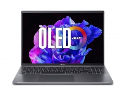 ACER Swift Go 16 Steel Gray (NX.KFSEU.003), 16.0" OLED 3.2K (3200x2000) DCI-P3 100%, 400nits,120Hz (Intel Core i7-1355U 10xCore, 3.7-5.0GHz, 16GB (onboard) LPDDR5 RAM, 1TB PCIe SSD, Intel Iris Xe Graphics, WiFi6E/BT 5.1, FPS, Backlit, 50Wh 4cell, 1440p QH thumbnav 1