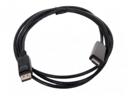 Cable DP-HDMI  - 1.8m - Cablexpert CC-DP-HDMI-6, 1.8 m, 4K DP (male) - HDMI type A (male) cable, from DisplayPort to HDMI (cable is not bi-directional), Black thumbnav 1