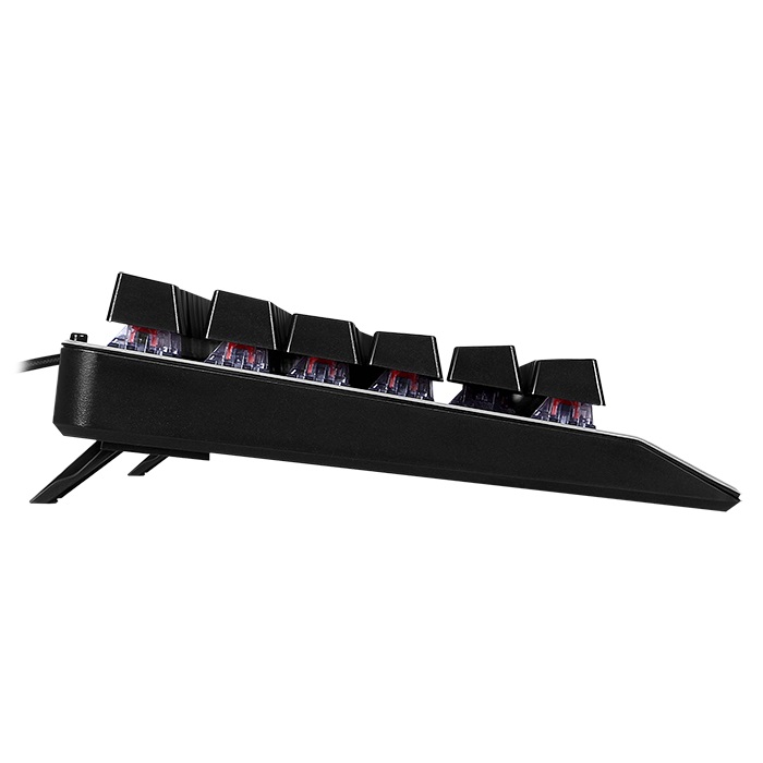 SVEN KB-G9700 RGB Mechanical Gaming Keyboard, Top metal panel, Red switches, Mechanical keys 104 keys, Full key anti-ghosting, 12 Fn-keys, Backlight (RGB), USB, Black, Rus/Ukr/Eng photo 3