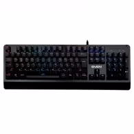 SVEN KB-G9700 RGB Mechanical Gaming Keyboard, Top metal panel, Red switches, Mechanical keys 104 keys, Full key anti-ghosting, 12 Fn-keys, Backlight (RGB), USB, Black, Rus/Ukr/Eng
