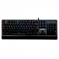 SVEN KB-G9700 RGB Mechanical Gaming Keyboard, Top metal panel, Red switches, Mechanical keys 104 keys, Full key anti-ghosting, 12 Fn-keys, Backlight (RGB), USB, Black, Rus/Ukr/Eng thumbnav 1