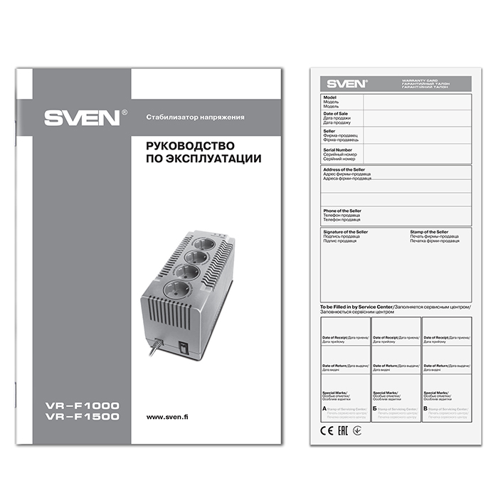 SVEN VR-F1000, 320W, Automatic Voltage Regulator, 4x Schuko outlets, Input voltage: 180-285V, Output voltage: 230V ± 10%, input and output voltage digital indicator on the front panel, Power supply delay function, metal body, Black photo 7