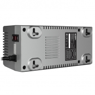 SVEN VR-F1000, 320W, Automatic Voltage Regulator, 4x Schuko outlets, Input voltage: 180-285V, Output voltage: 230V ± 10%, input and output voltage digital indicator on the front panel, Power supply delay function, metal body, Black thumbnav 6