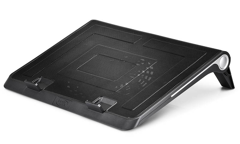 DEEPCOOL ”N180 FS”, Notebook Cooling Pad up to 17”, 1 fan - 180mm  with fan speed control button, 1150±10%RPM, <16~20 dBA, 84.7CFM, 2 viewing angles adjustable, Dual USB ports, Metal Mesh Panel, Hydro Bearing, Black photo 1