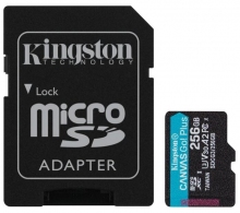 Карта памяти microSD 256GB Kingston Canvas Go! Plus, A2, 170Mbps,  + SD adapter thumbnav 1