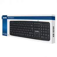 SVEN KB-S230, Keyboard, Waterproof construction, 104 keys, 2m, USB, Black, Rus/Ukr/Eng thumbnav 4