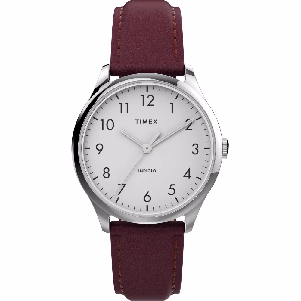 Modern Easy Reader 32mm Leather Strap Watch