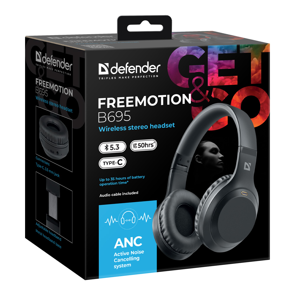 Căști Defender FreeMotion B695 Black Fara fir / Home and Office / Black photo 11