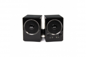 SVEN 247 Black (USB),  2.0 / 2x2W RMS, USB power supply, headphone jack, microphone input, 3" thumbnav 1