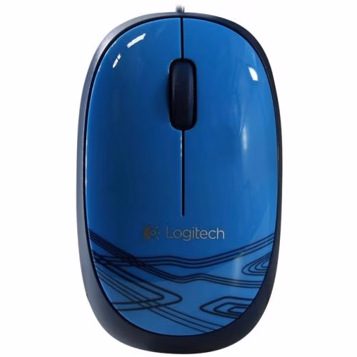 Logitech M105 Optical Mouse, Corded, ambidextrous comfort, Blue, USB 