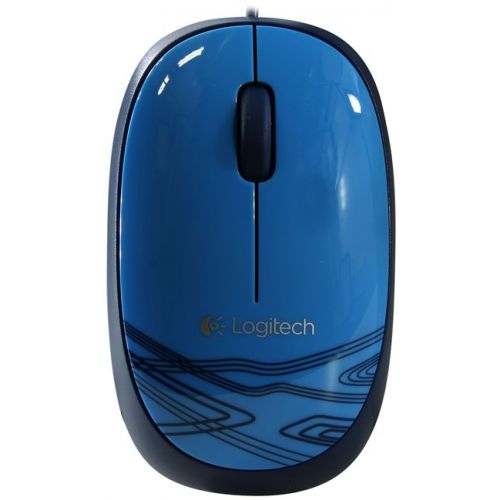 Logitech M105 Optical Mouse, Corded, ambidextrous comfort, Blue, USB photo 1