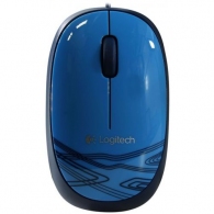 Logitech M105 Optical Mouse, Corded, ambidextrous comfort, Blue, USB thumbnav 1