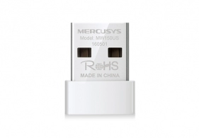 MERCUSYS MW150US N150 Wireless USB Adapter, 150Mbps on 2.4Ghz, 802.11n/b/g, Nano size
