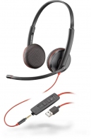 Plantronics Blackwire C3225 (209747), USB - A / Jack 3.5mm, Microphone noise-canceling, SoundGuard, DSP, Receive output from 20 Hz–20 kHz, Microphone 100 Hz–10 kHz, Call answer/ignore/end/hold, redial, mute, volume +/-, OEM, CABLE LENGTH 2270mm thumbnav 1