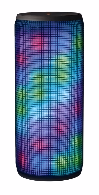 Trust Dixxo Bluetooth Wireless Speaker, Stereo sound (10W RMS / 20W peak), Multi-colour 360-degree LED light show, Bluetooth, 3.5mm aux input, micro-SD or USB 