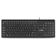 SVEN KB-S307M Multimedia Keyboard, 121 keys, 17 shortcut keys, 1.5m,USB, Black, Rus/Ukr/Eng