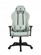 Gaming/Office Chair AROZZI Torretta Soft Fabric, Pearl Green, Soft Fabric, max weight up to 95-100kg / height 160-180cm, Recline 145°, 3D Armrests, Head and Lumber cushions, Metal Frame, Nylon wheelbase, Gas Lift 4class, Small nylon casters, W-26.5kg