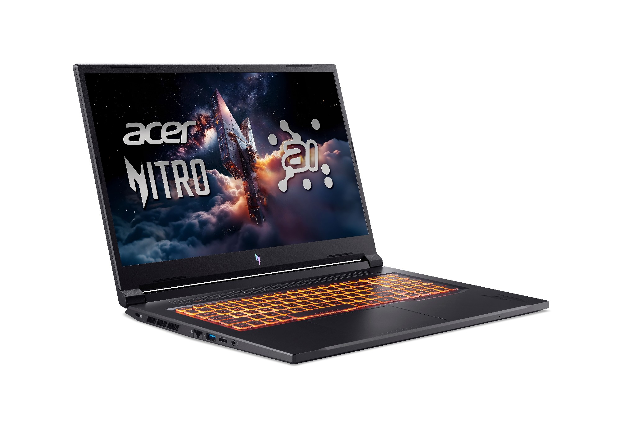 Laptop 17.3” ACER Nitro V 17 AI ANV17-41/ 144Hz/ AMD Ryzen 7 260 AI/ 16GB/ 1TB SSD/ RTX 5060/ Obsidian Black photo 2